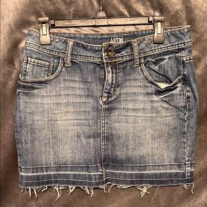 Apt. 9 Women's Distressed Blue Denim Mini Skirt